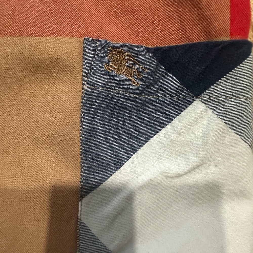 Burberry Multicolor Patchwork Plaid Button-Down S… - image 3